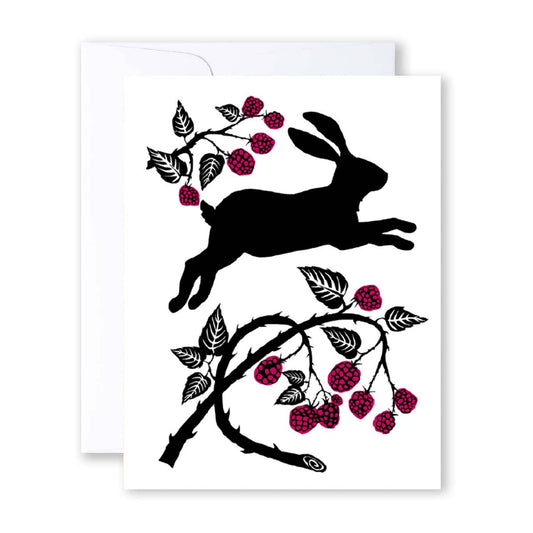 Bunny and Brambles Greeting Card