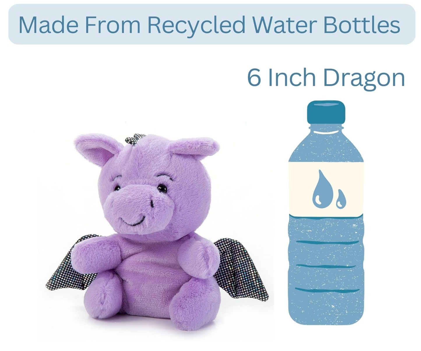 6" (14cm) Nuggetz Purple Dragon Mythical/Fantasy