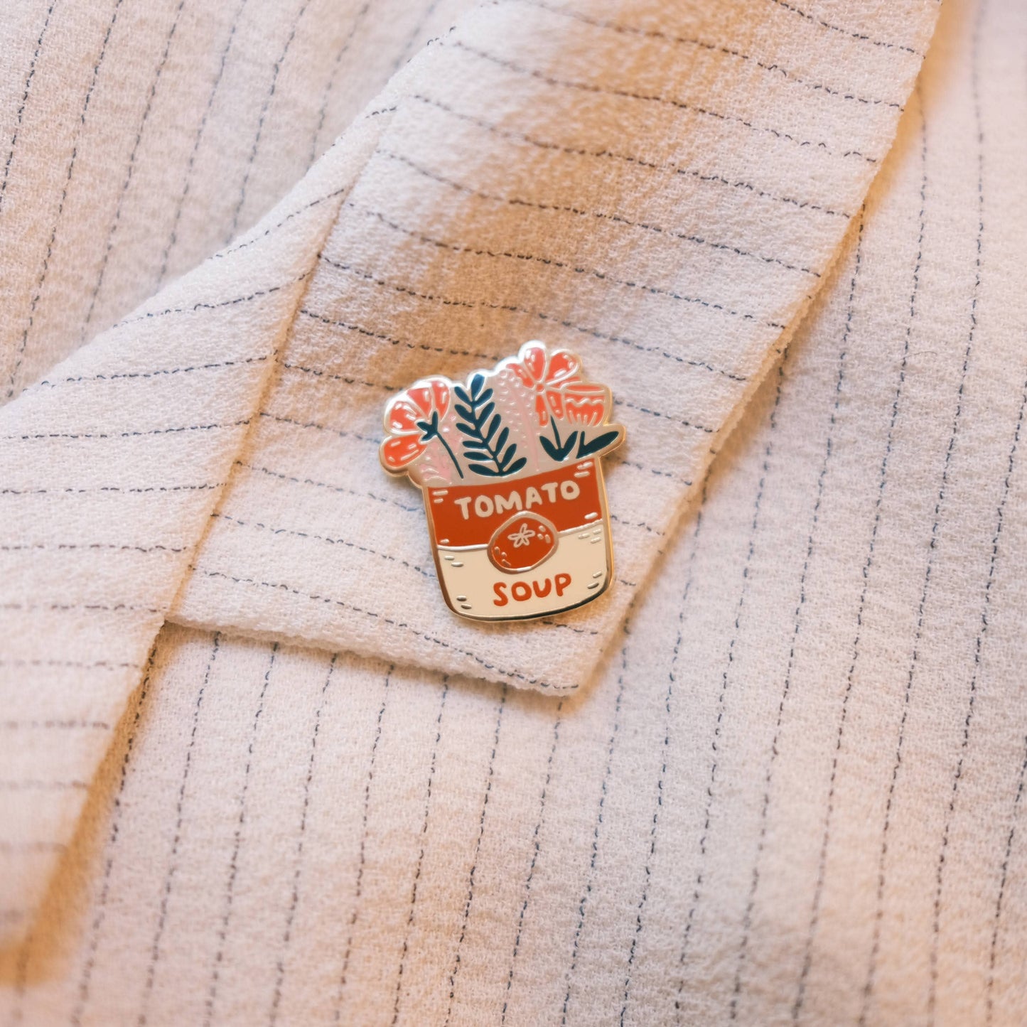 Tomato Soup Bouquet Enamel Pin