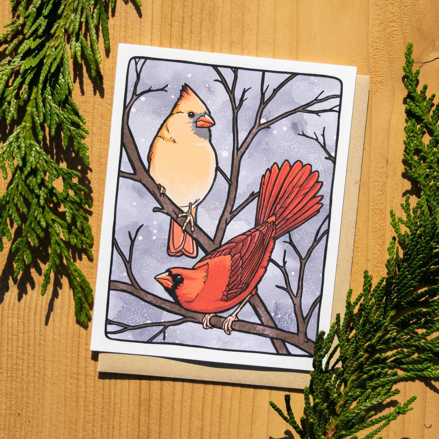 Northern Cardinal Greeting Card 100% Recycled Paper