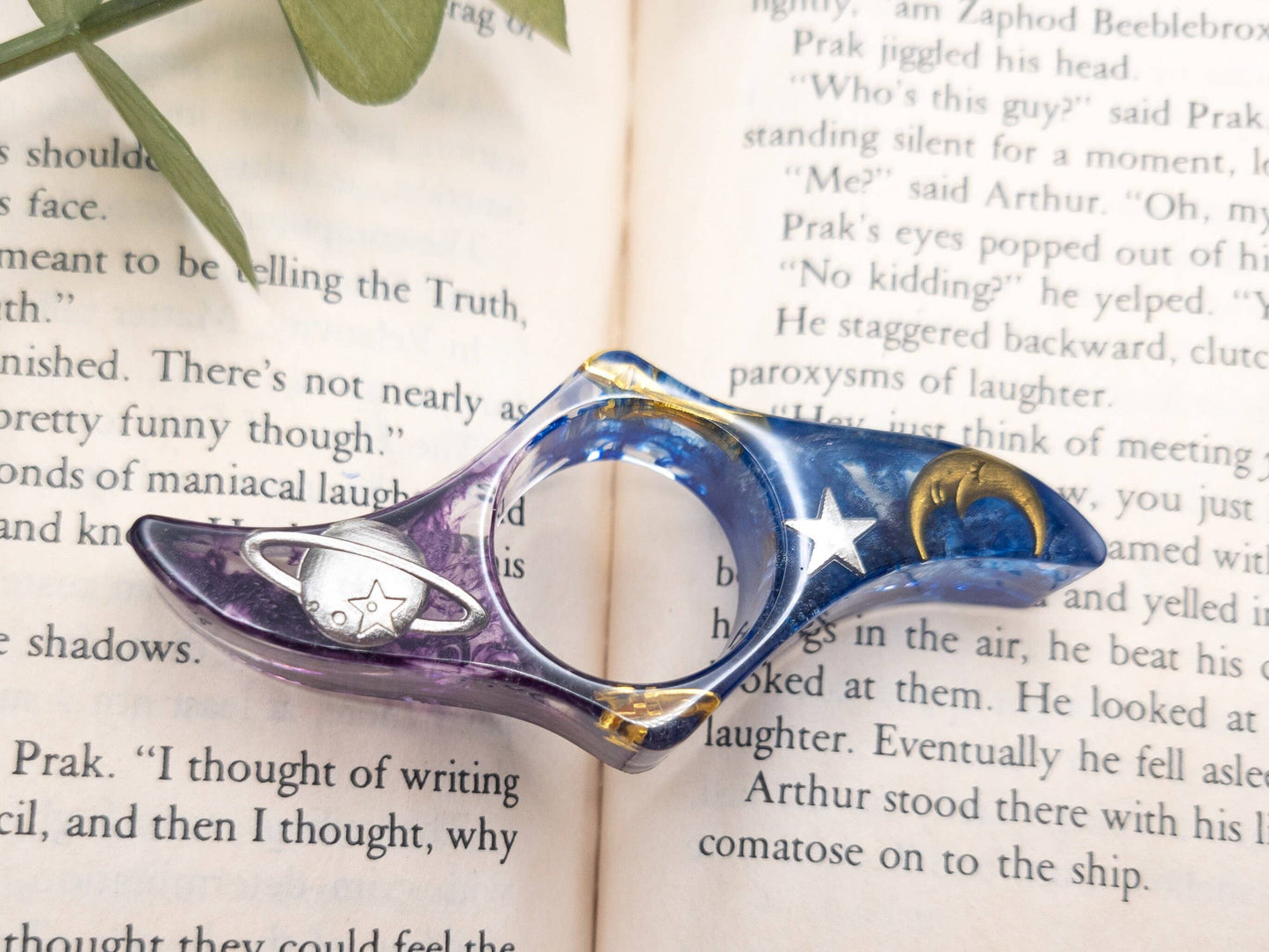 Space Book Page Holder, Galaxy Thumb Page Holder