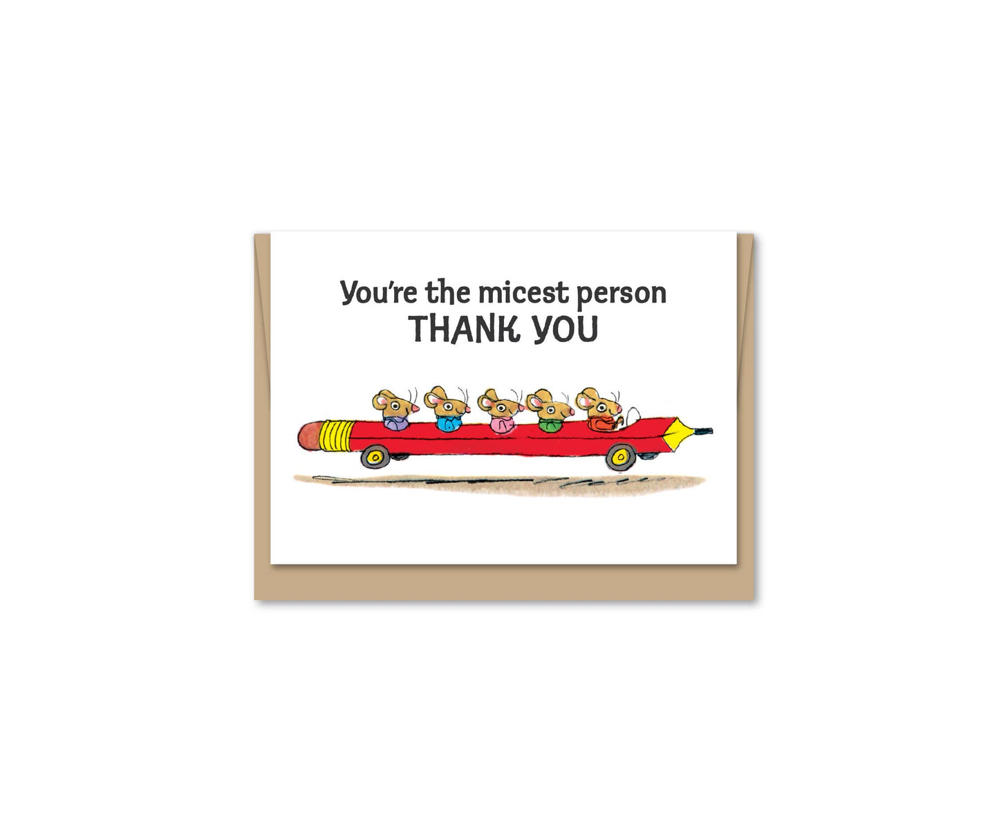 Mini Micest Person | Enclosure-sized Thank You Greeting Card