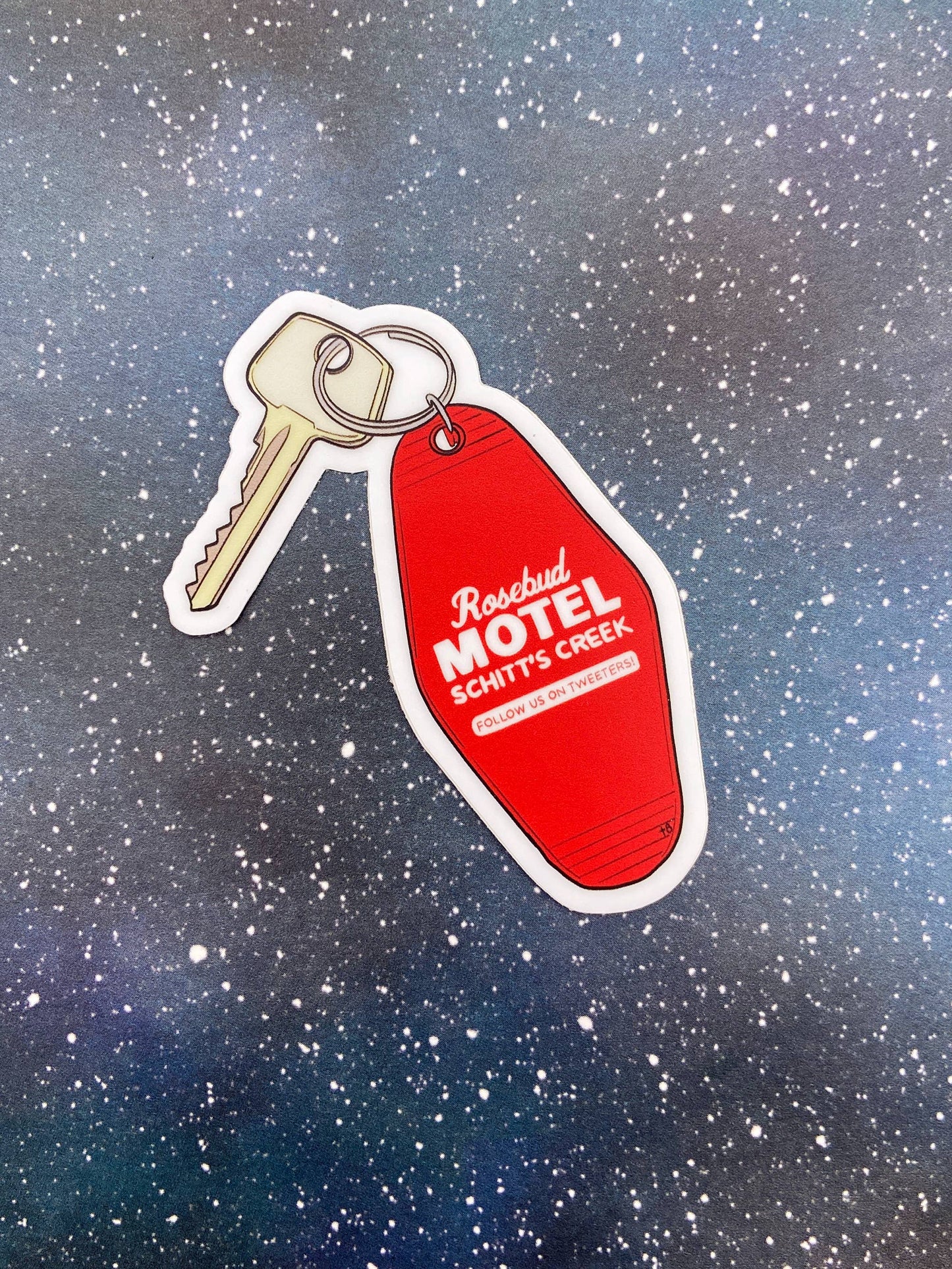 Vinyl Decal - Rosebud Motel Room Key - Schitt's Creek