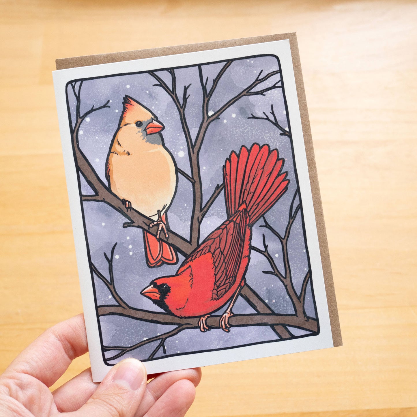 Northern Cardinal Greeting Card 100% Recycled Paper