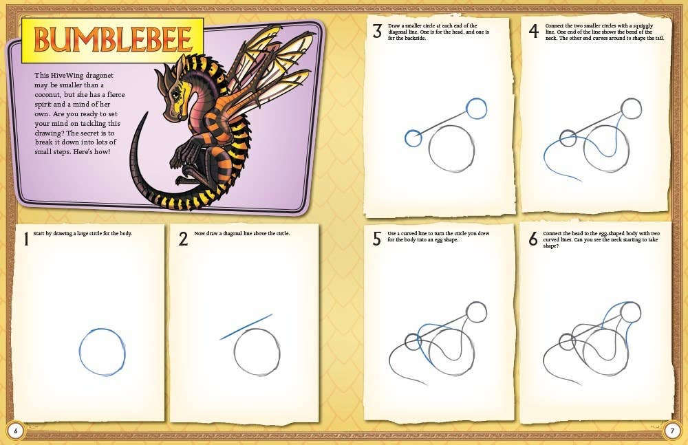 Wings Of Fire: How To Draw; Art by Brianna C. Walsh