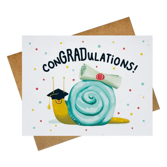 Congradulations Graduation Card | Snail Grad Congratulation
