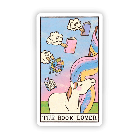 The Book Lover Tarot Card Sticker