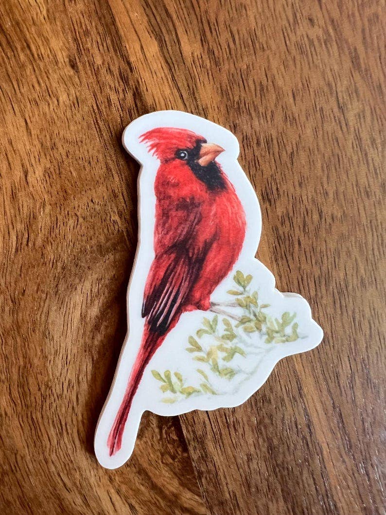 Cardinal Sticker | Red Bird Waterproof Vinyl Sticker