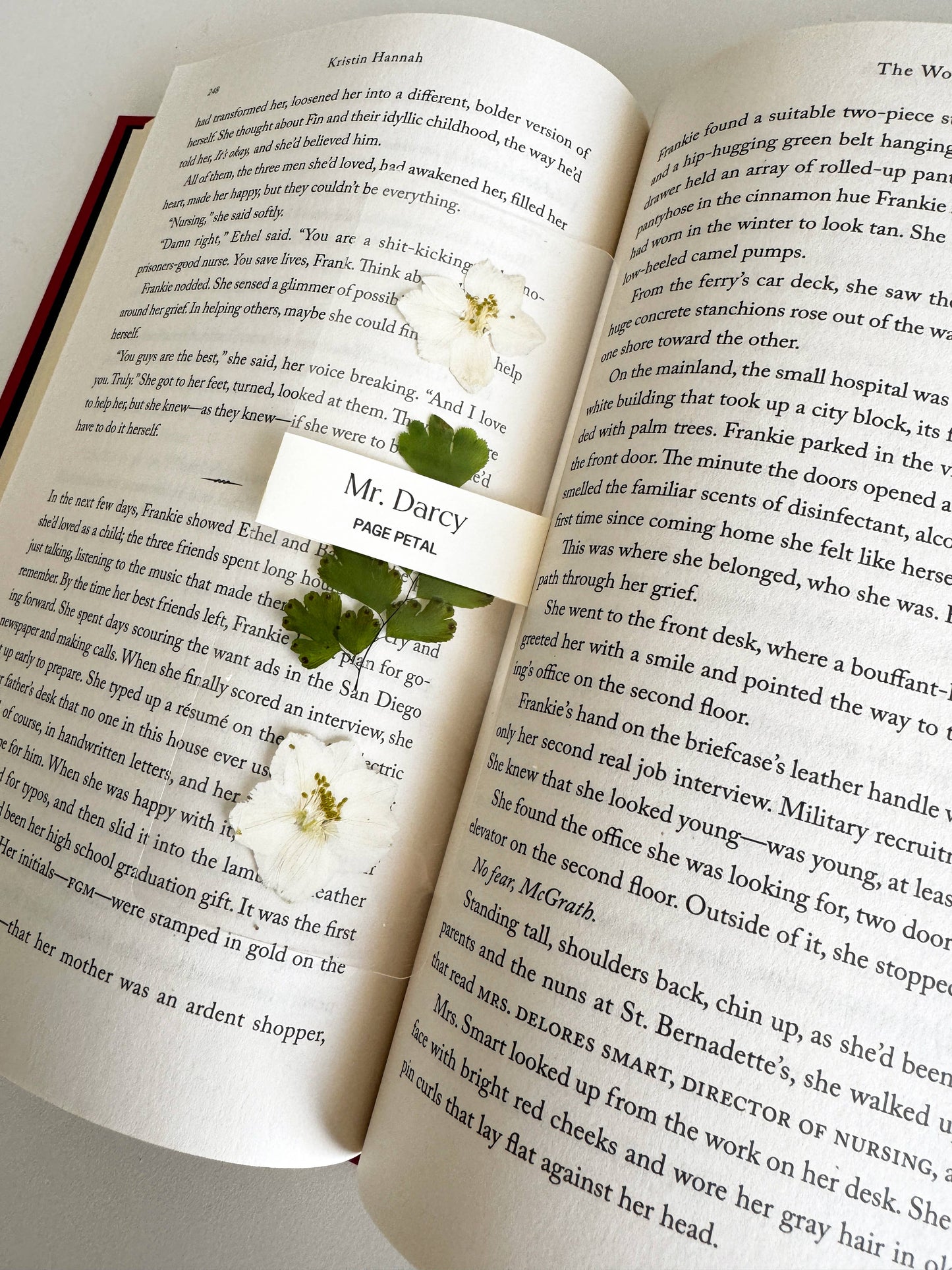 Mr. Darcy Page Petal Bookmark