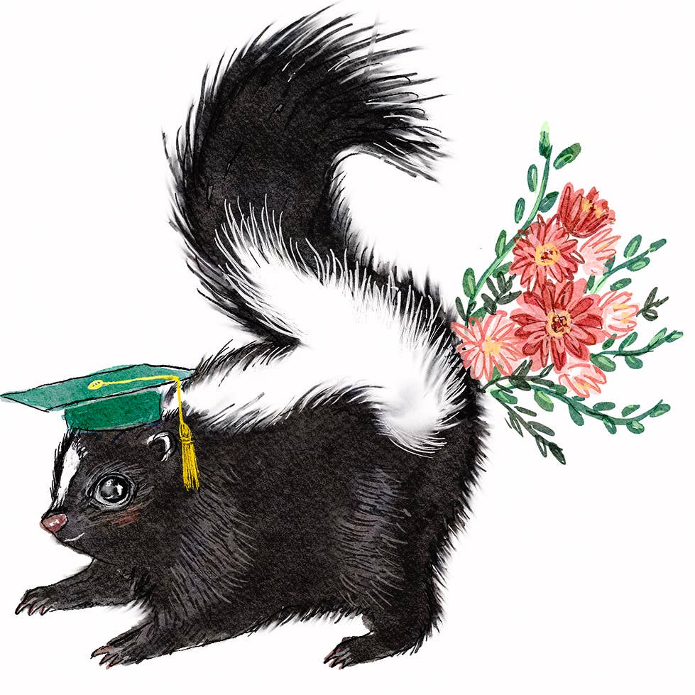 Stinky Proud Skunk - Funny Graduation Card