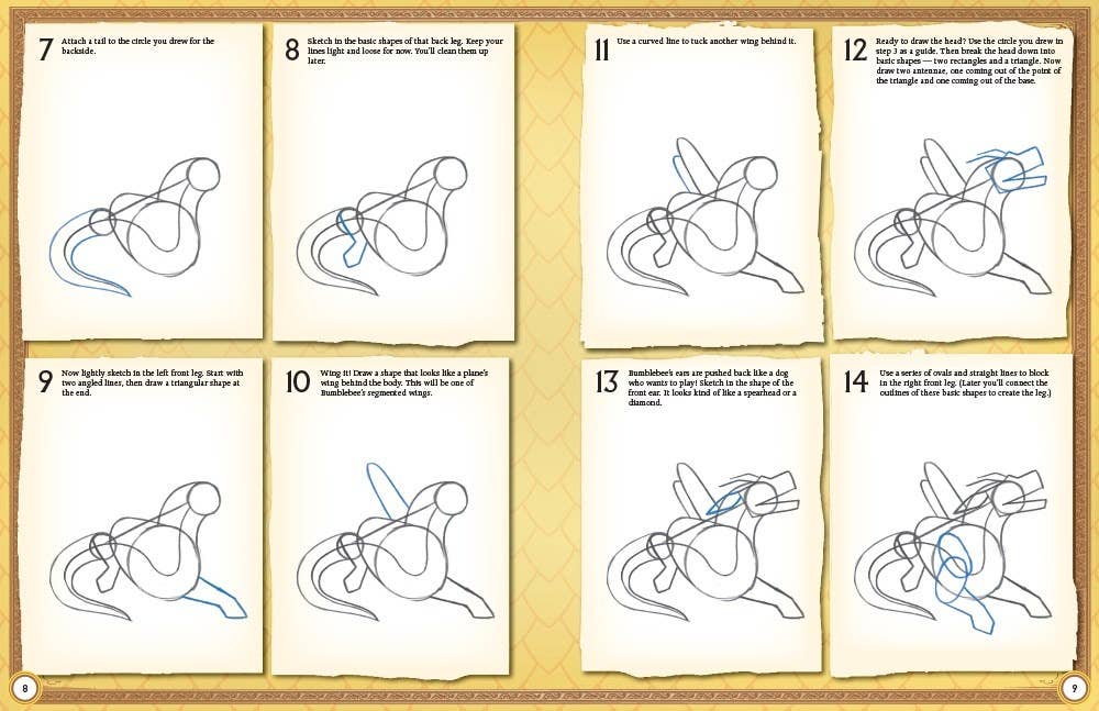 Wings Of Fire: How To Draw; Art by Brianna C. Walsh