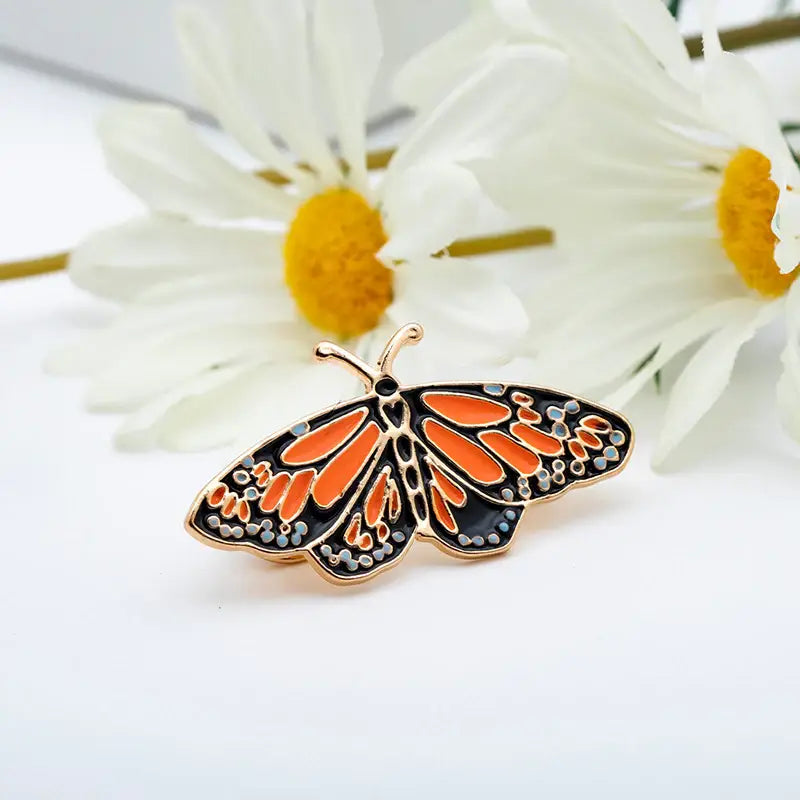 Monarch Magic: Enamel Butterfly Pin for Nature Lovers