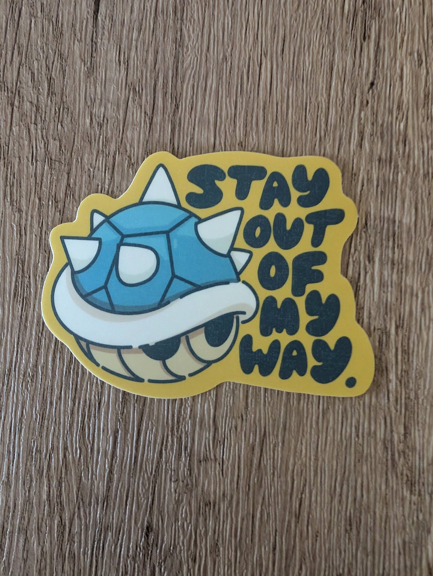 Stay Out of My Way - Cute Mario Nintendo Game Vinyl Sticker