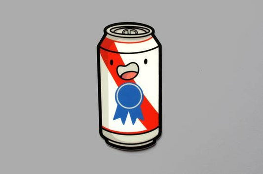 Beer Can Vinyl Sticker