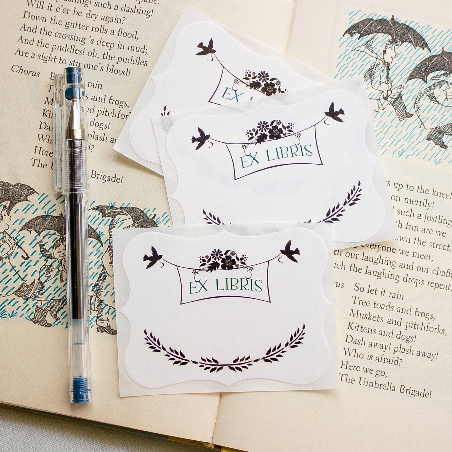 Bird Banner Bookplates