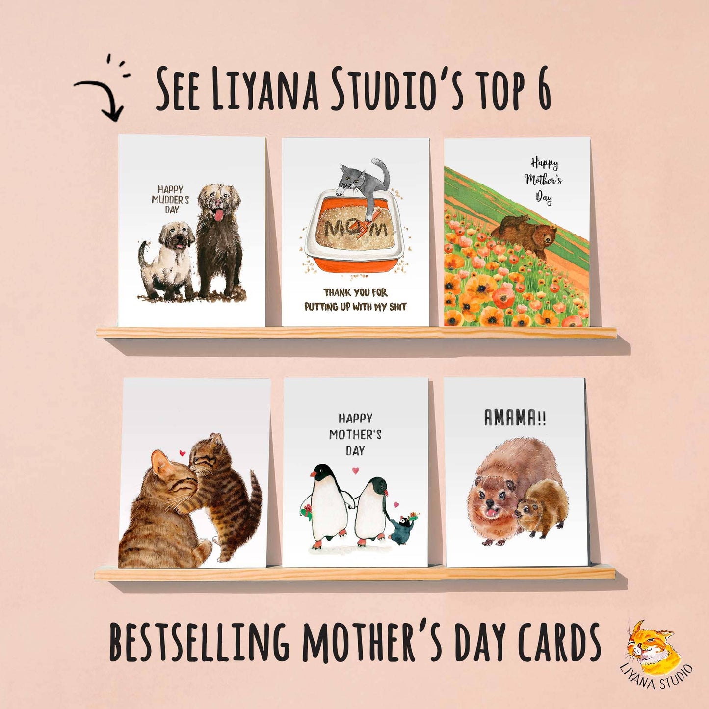 Raise Grand Kitty - Funny Mother's Day Card