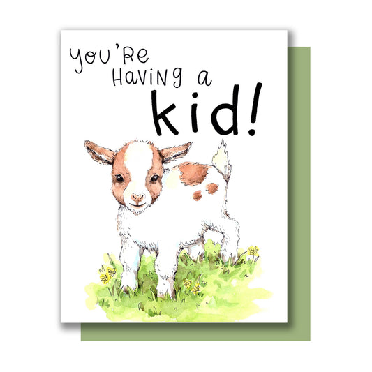Having A Kid Goat New Baby Card