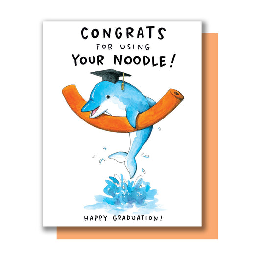 Graduation Using Your Noodle Dolphin Grad Card