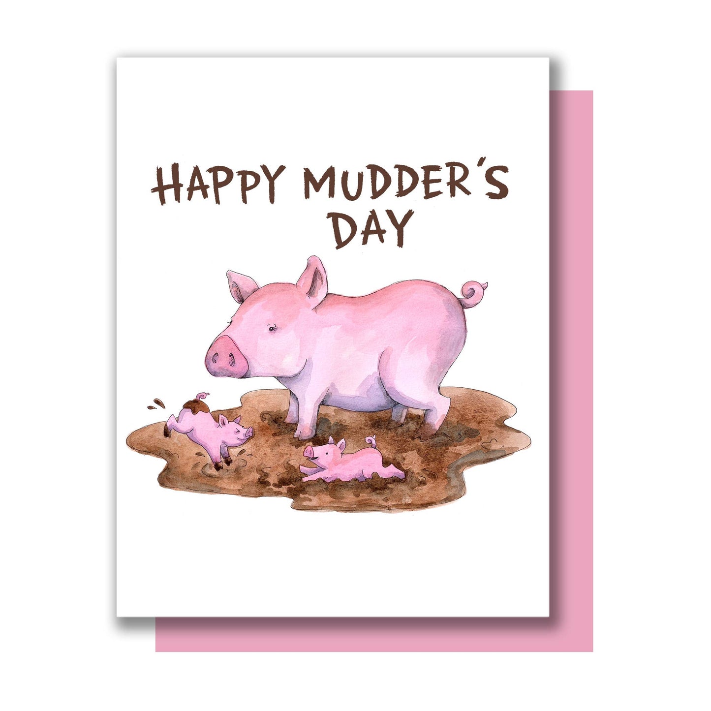 Happy Mudder's Day Mother's Day Pigs Card