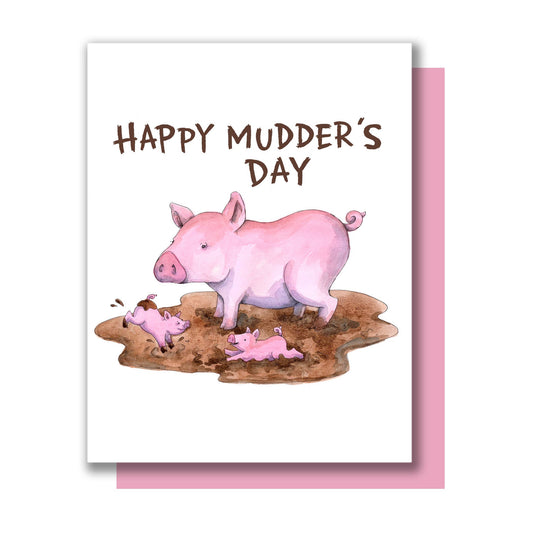 Happy Mudder's Day Mother's Day Pigs Card