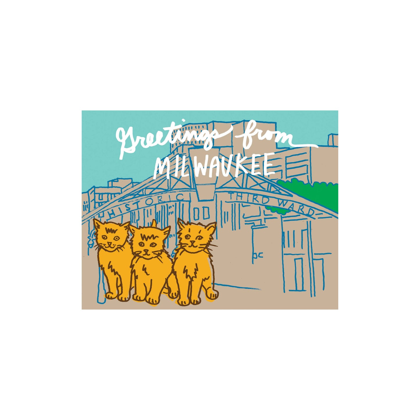 Tourists Cats Postcard