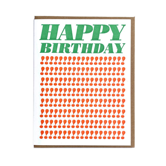 Exclamation Birthday Greeting Card