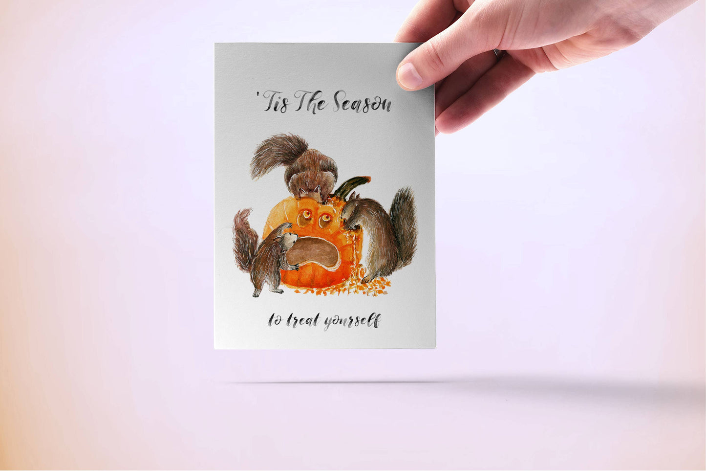 Squirrels Fest Pumpkin - Funny Halloween Card