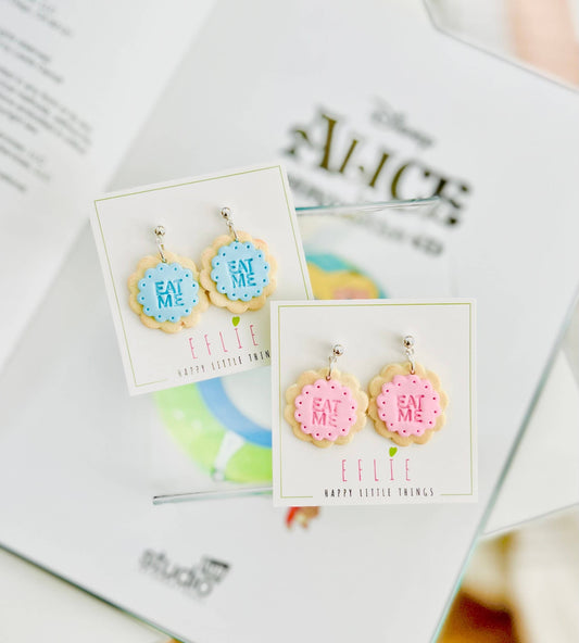 Wonderland Cookie Earrings | Alice Inspired Magical Dangles