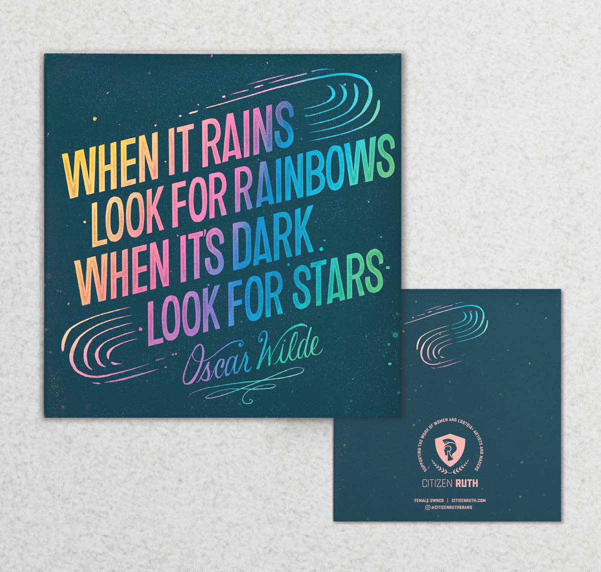 When It Rains Look For Rainbows card