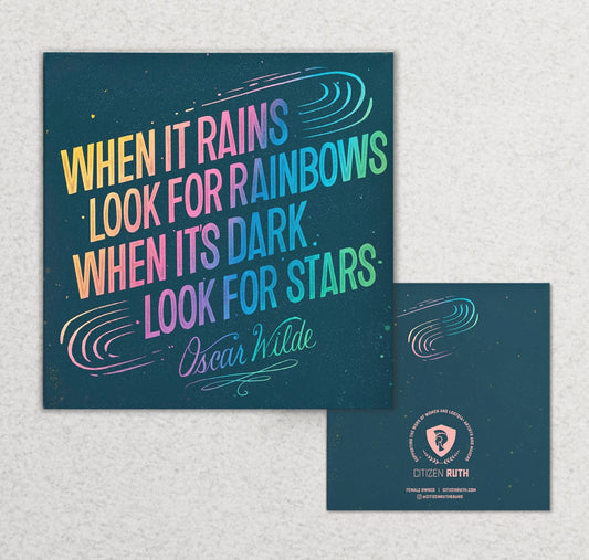 When It Rains Look For Rainbows card