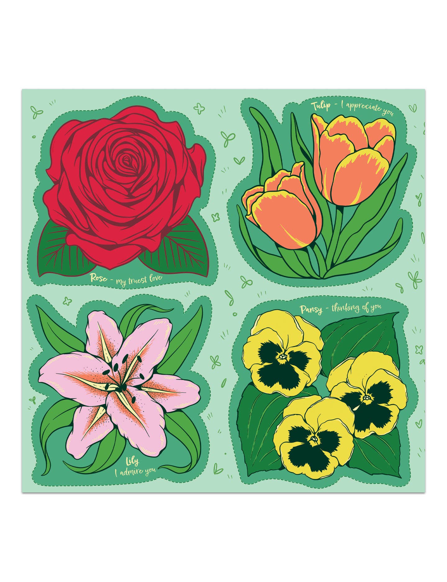 DIY Cut-Out Valentines - Flower Language