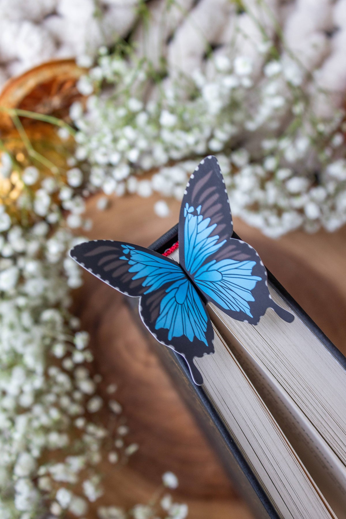 3D Ulysses Butterfly Wings Die-Cut Bookmark