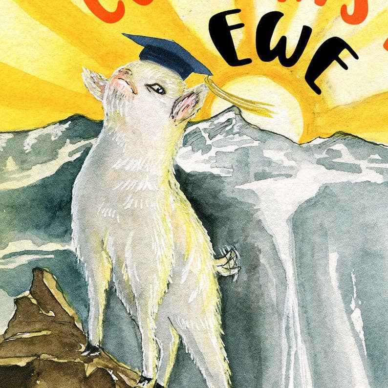 Smug Goat Grad - Funny Graduation Card