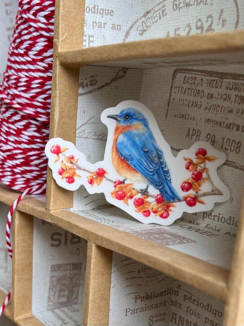 Bluebird Sticker | Bird Waterproof Vinyl Sticker