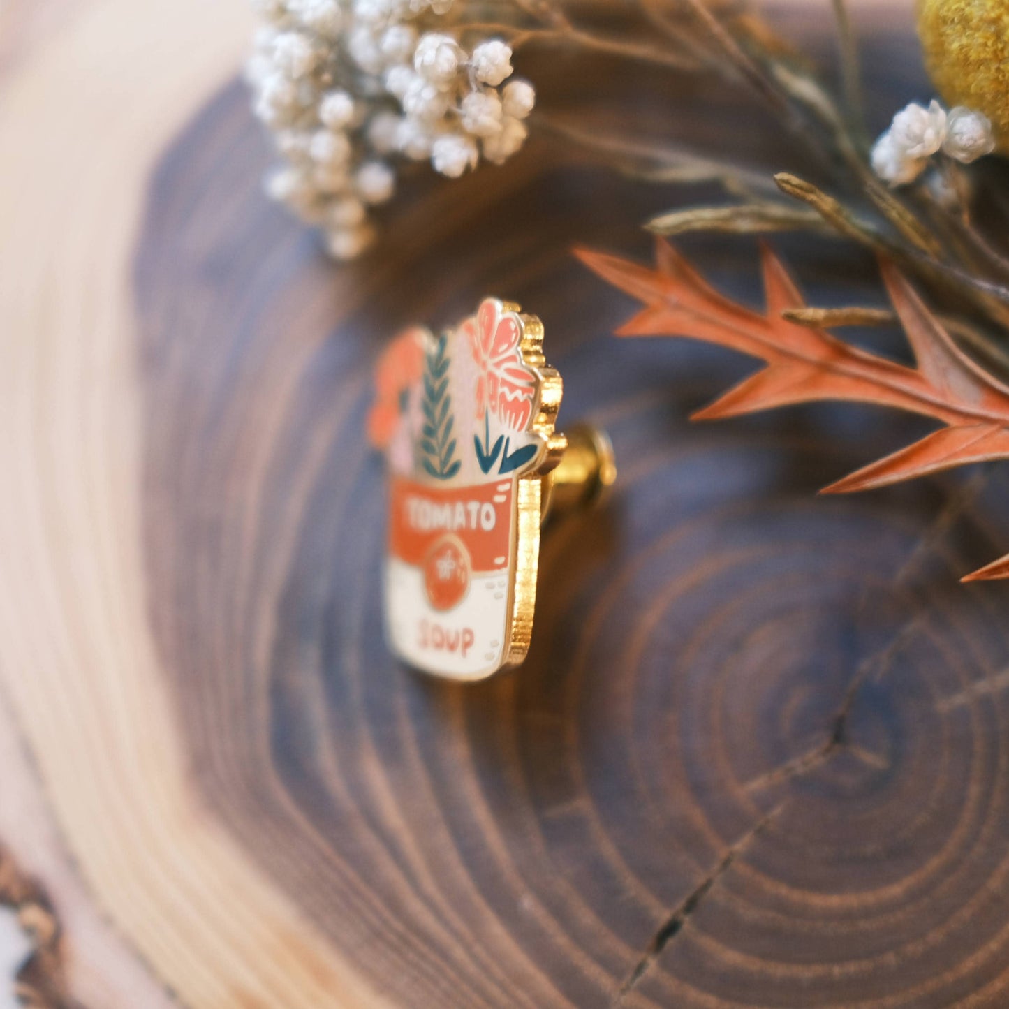 Tomato Soup Bouquet Enamel Pin