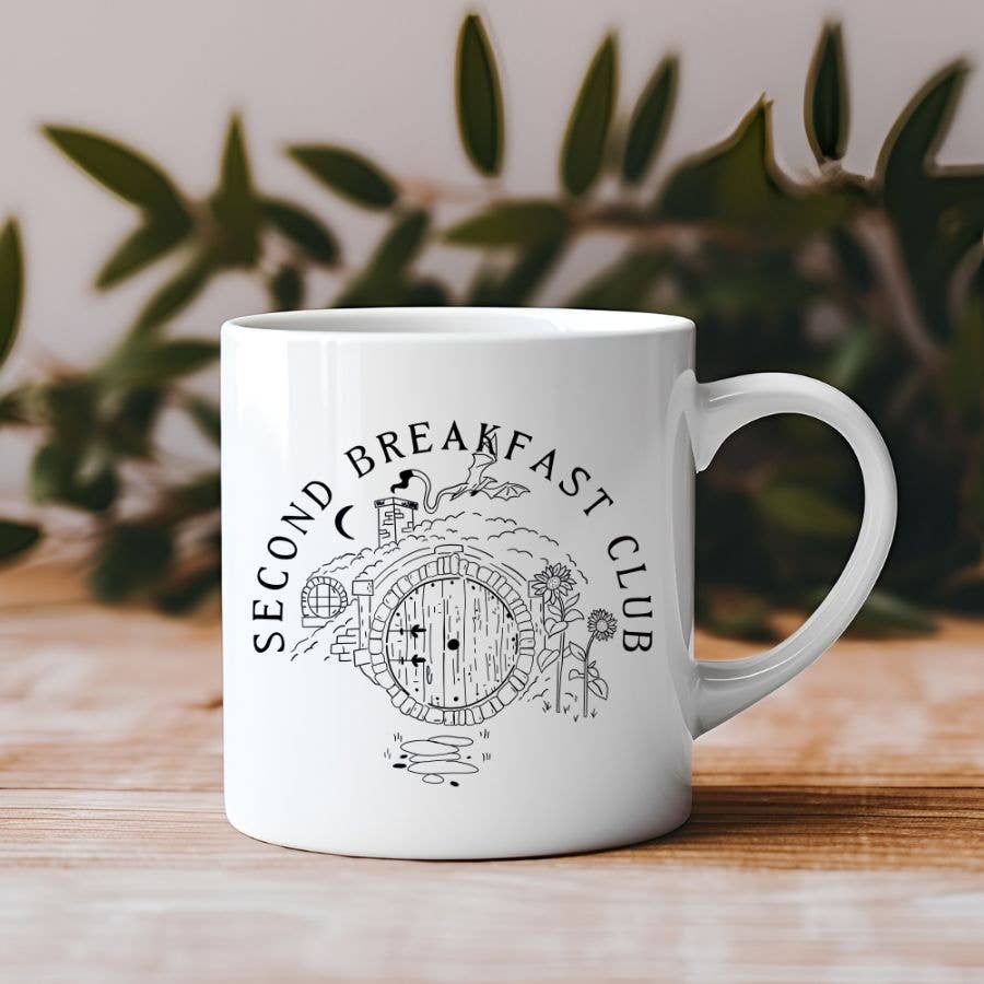 Second Breakfast Club Hobbit Inspired  11 oz Coffee Mug