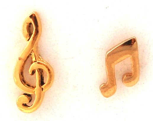 Double Eighth Notes & G-clef - gold Natural History