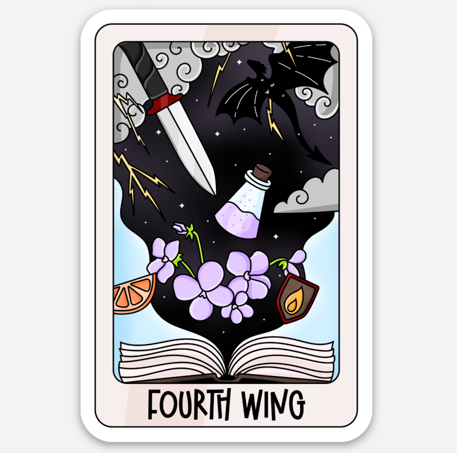 Fourth Wing Tarot Card Sticker