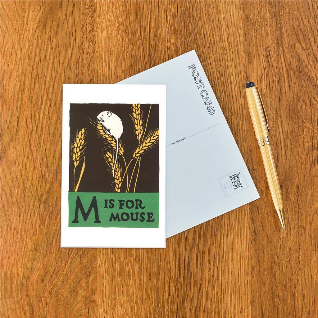 Postcard KF-484 M is for Mouse