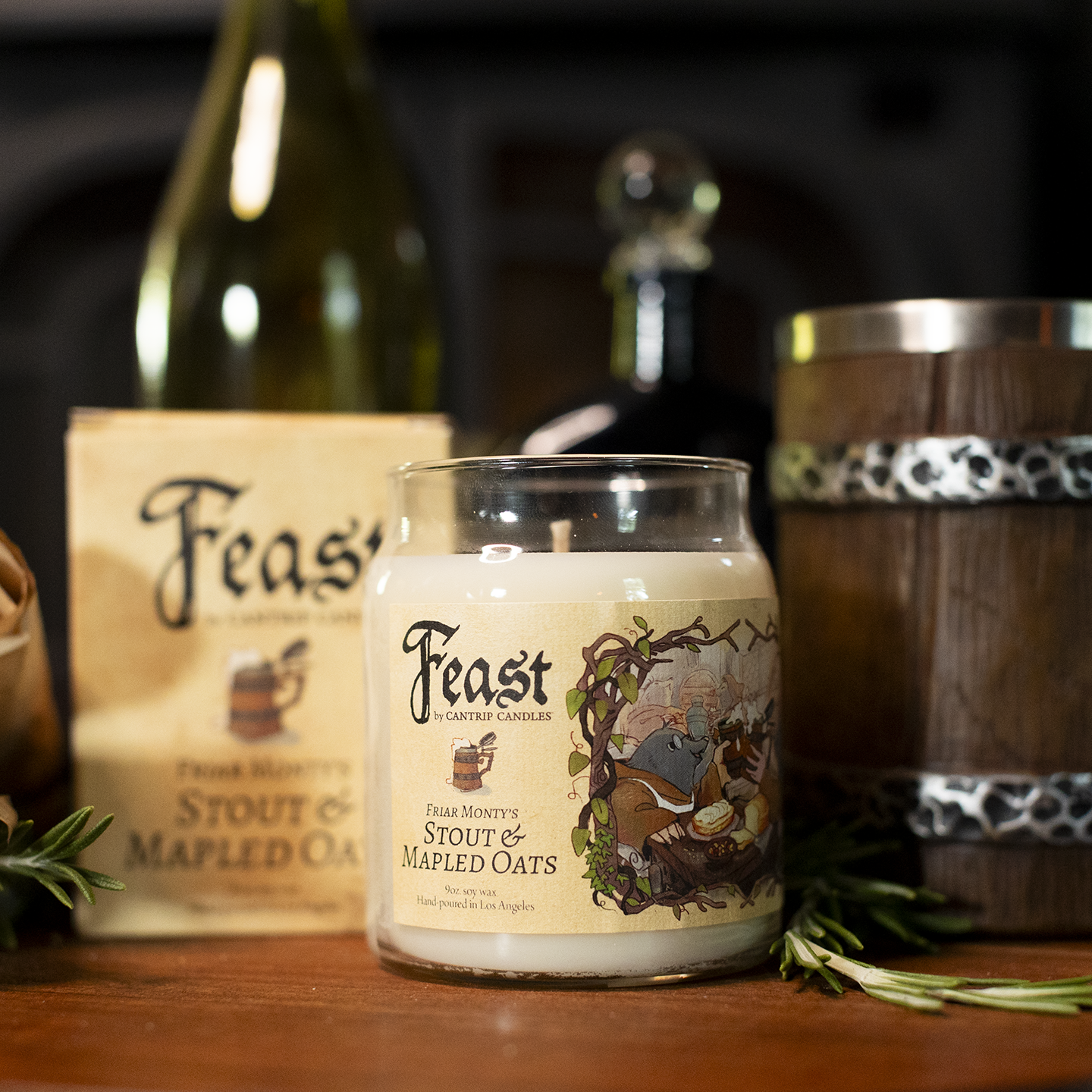Friar Monty's Stout & Mapled Oats 9oz Candle