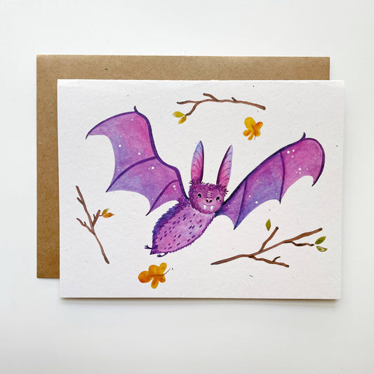 Autumn Bat Greeting Card