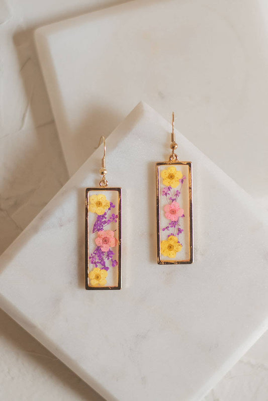 Real Dried Flower Earrings
