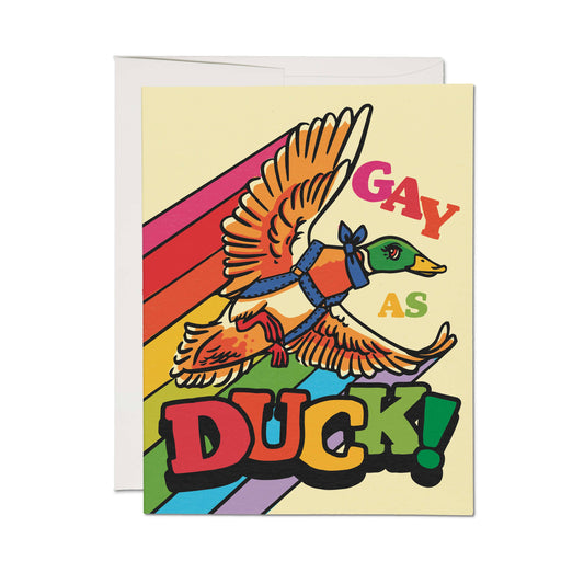 Gay as Duck greeting card