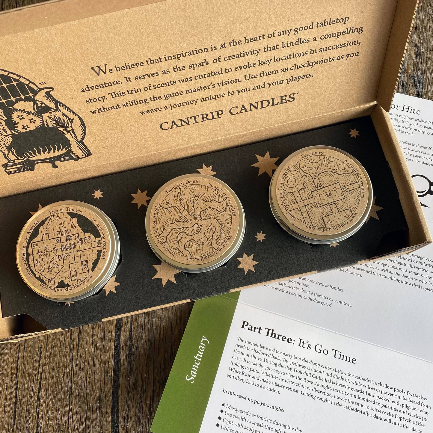 Stealth Adventure Triptych Candle Game Set
