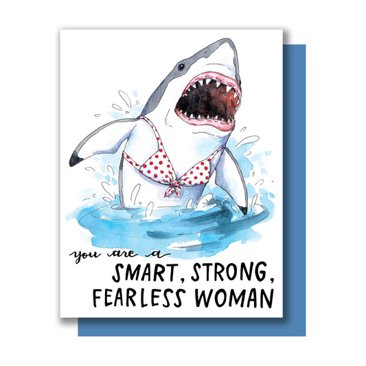 Fearless Woman Shark Card