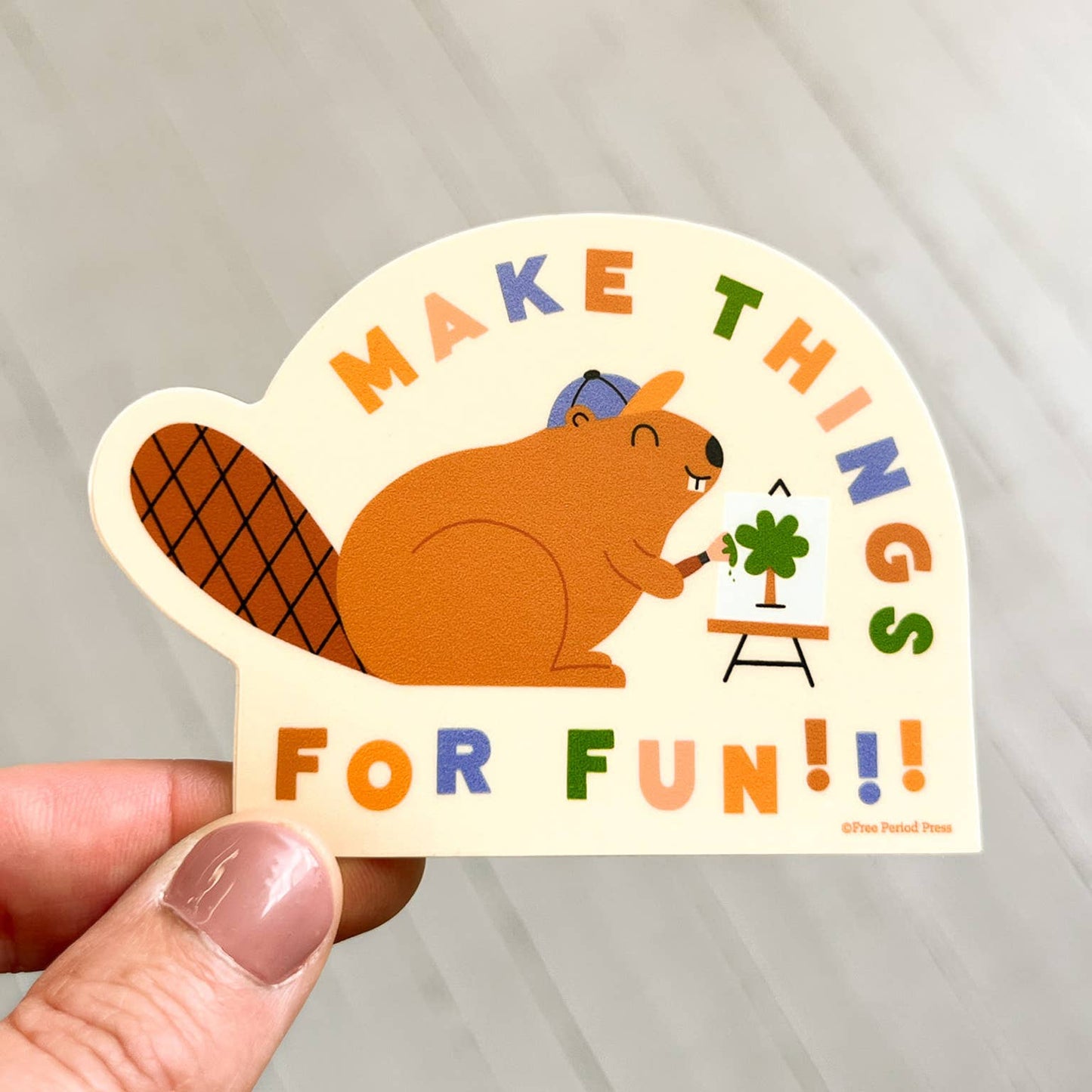 Make Things For Fun Beaver Vinyl Decal Sticker