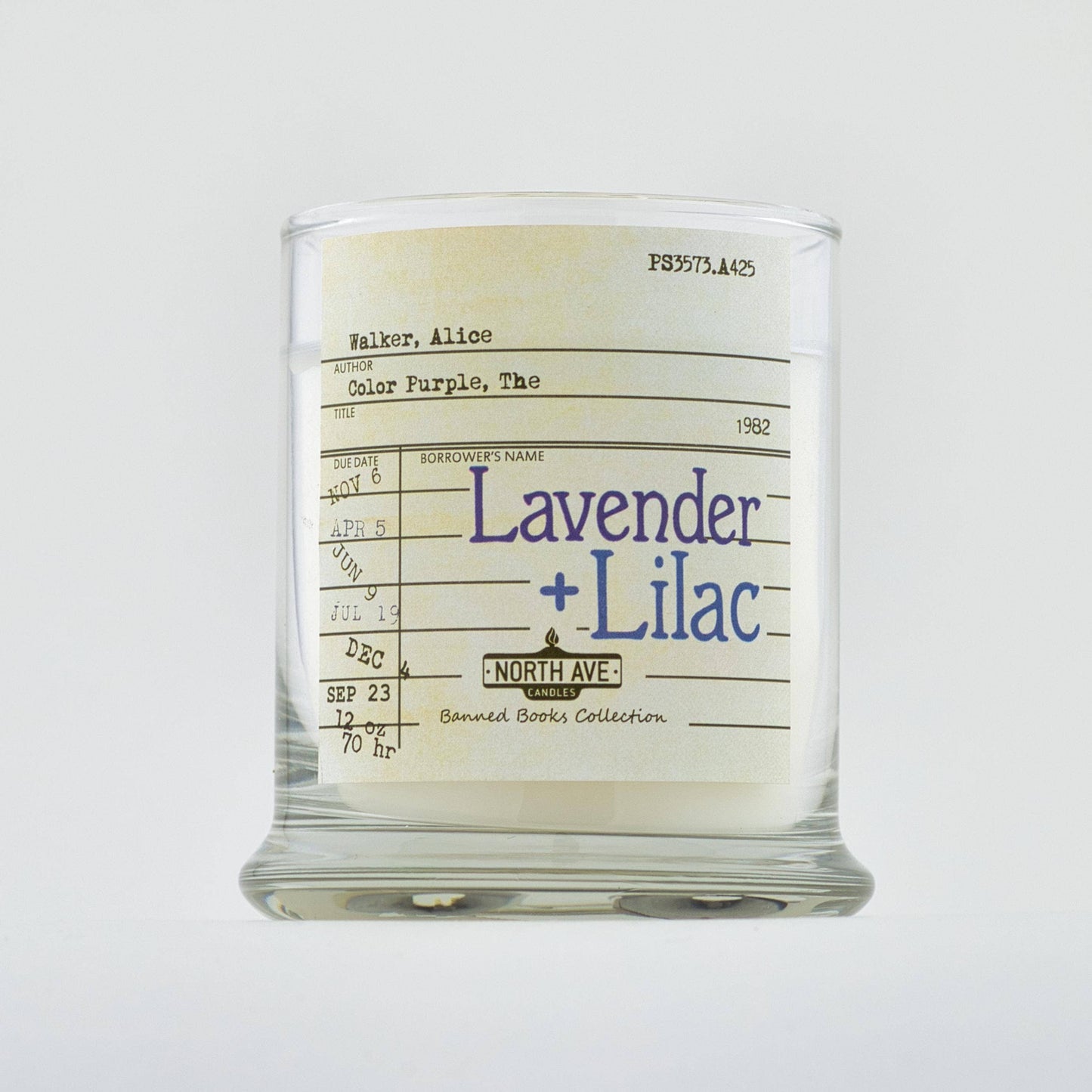 Banned Book Candle / The Color Purple