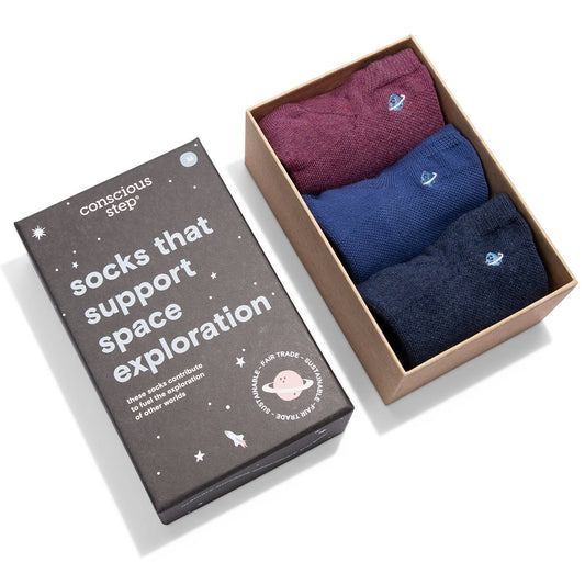 Boxed Set Ankle Socks that Support Space Exploration