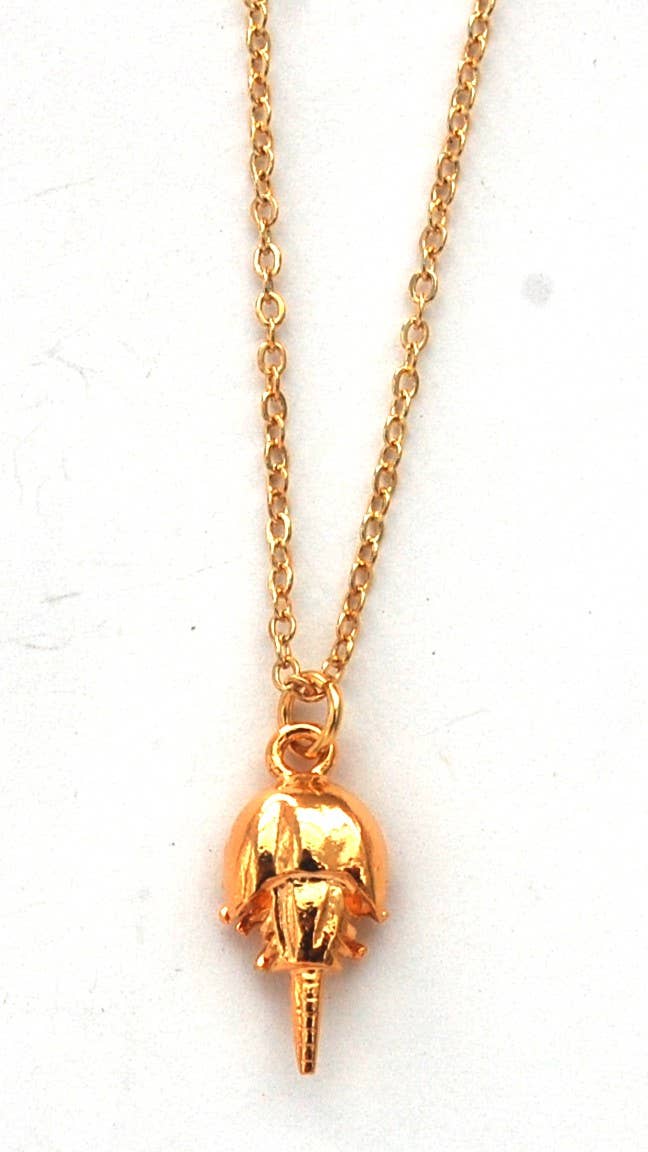 Horseshoe Crab Necklace - gold Natural History