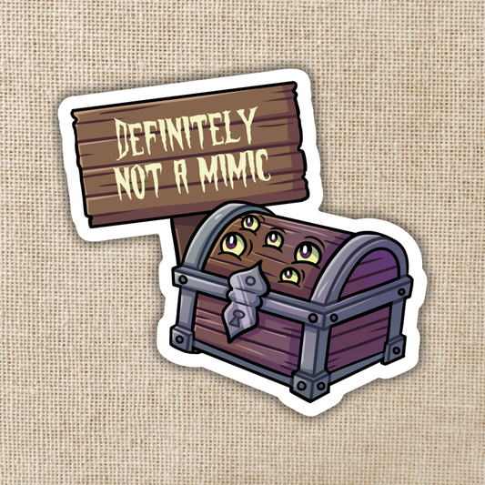 Mimic Treasure Chest Sticker